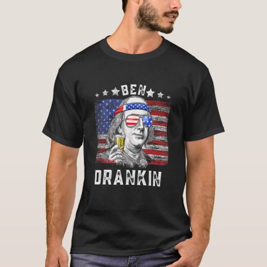 Ben Drankin, 4 juli patriottisch 1 T-shirt (Voorkant)