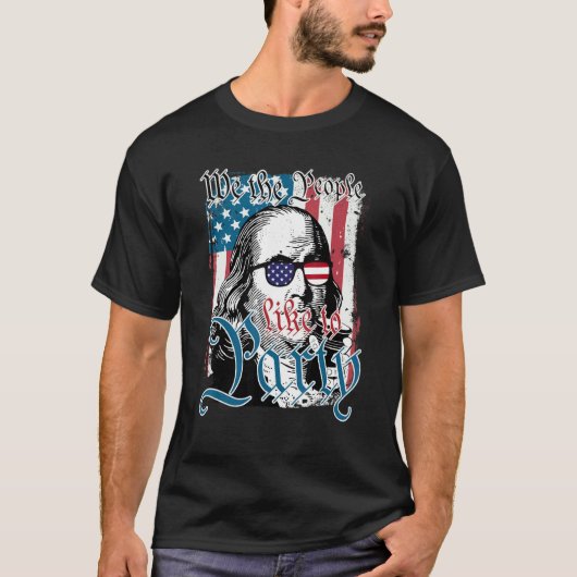Ben Drankin 4th of July willen wij het volk graag  T-shirt (Voorkant)