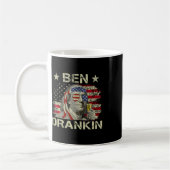 Ben Drankin Benjamin Franklin 4 juli Funny Dr. Koffiemok (Links)