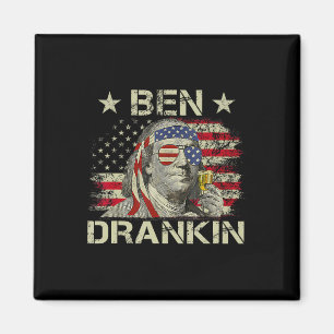 Ben Drankin Benjamin Franklin 4 juli Funny Dr. Magneet