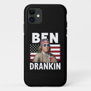 Ben Drankin Bier 4 juli Vintage Vlag Grappig Case-Mate iPhone Case