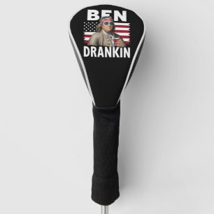 Ben Drankin Bier 4 juli Vintage Vlag Grappig Golfheadcover
