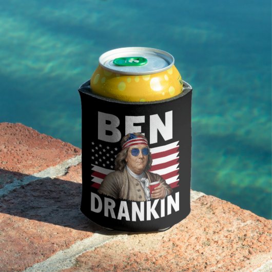 Ben Drankin Bier 4 juli  Vlaggengrappig Blikjeskoeler (Insitu Zwembad)