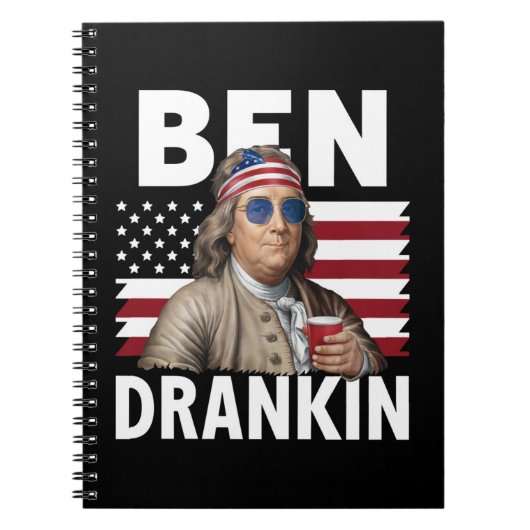 Ben Drankin Bier 4 juli  Vlaggengrappig Notitieboek (Voorkant)