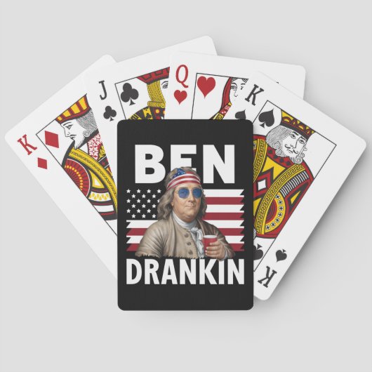 Ben Drankin Bier 4 juli  Vlaggengrappig Pokerkaarten (Achterkant)