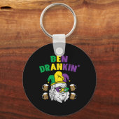 Ben Drankin Franklin US President Funny Mardi Gras Sleutelhanger (Voorkant)
