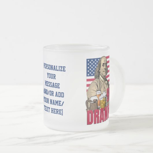 BEN DRANKIN Juli 4 Douanenaam Matglas Koffiemok (Voorkant rechts)