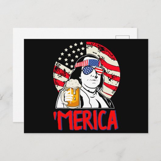 Ben Drankin Laten we de vreugde vieren van de 4e v Feestdagenkaart (Voorkant / Achterkant)