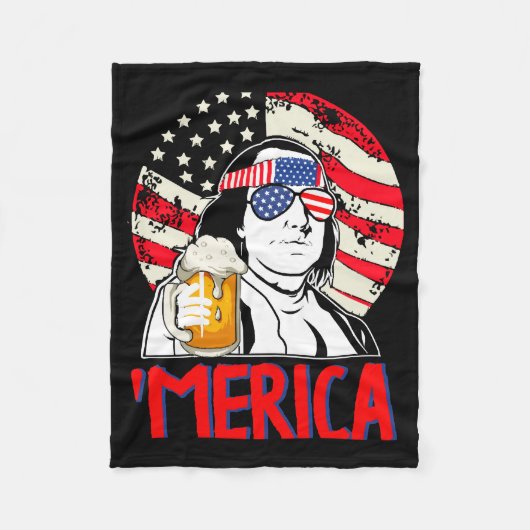 Ben Drankin Laten we de vreugde vieren van de 4e v Fleece Deken (Voorkant)