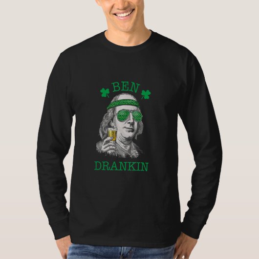 Ben Drankin Lucky St Patricks Day T-shirt (Voorkant)