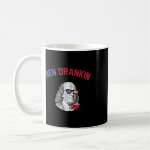 Ben Drankin T-shirt vier juli patriottisch drinken Koffiemok