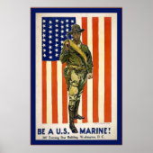  ben een Amerikaanse marinier! Poster (Voorkant)