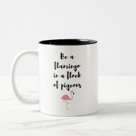Ben een flamingo citaat inspirerend 325ml mok (Links)