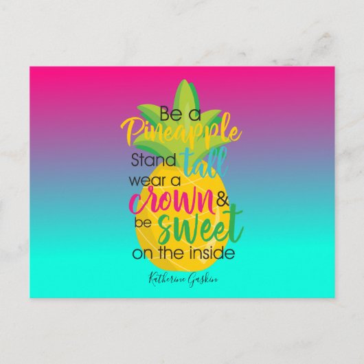 ben een Pineappelcitaat Briefkaart (Voorkant)