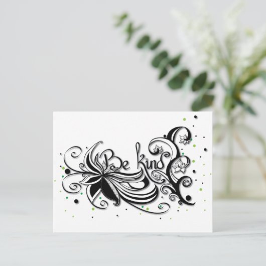 BEN ER EEN SOORT! Inspirerend kalligrafie Briefkaart (Staand voorkant)