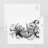 BEN ER EEN SOORT! Inspirerend kalligrafie Briefkaart (Voorkant / Achterkant)