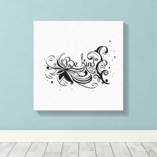 BEN ER EEN SOORT! Inspirerend kalligrafie Canvas Afdruk (Insitu (Houten vloer))