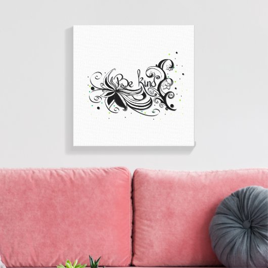 BEN ER EEN SOORT! Inspirerend kalligrafie Canvas Afdruk (Insitu (Woonkamer))