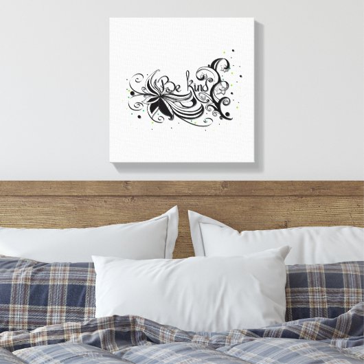 BEN ER EEN SOORT! Inspirerend kalligrafie Canvas Afdruk (Insitu (Slaapkamer))