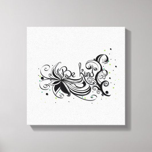 BEN ER EEN SOORT! Inspirerend kalligrafie Canvas Afdruk (Voorkant)