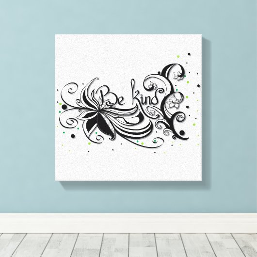 BEN ER EEN SOORT! Inspirerend kalligrafie Canvas Afdruk (Insitu (Houten vloer))