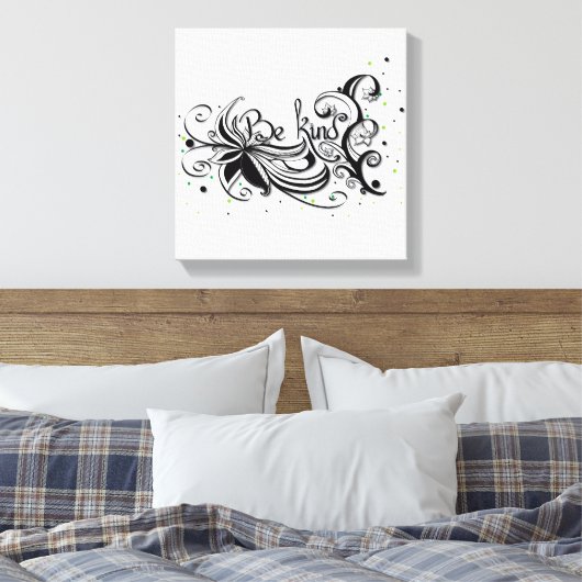 BEN ER EEN SOORT! Inspirerend kalligrafie Canvas Afdruk (Insitu (Slaapkamer))