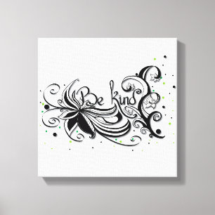 BEN ER EEN SOORT! Inspirerend kalligrafie Canvas Afdruk