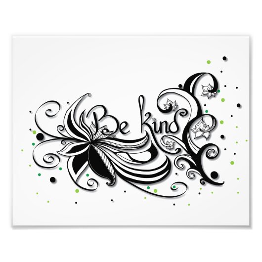 BEN ER EEN SOORT! Inspirerend kalligrafie Foto Afdruk (Voorkant)