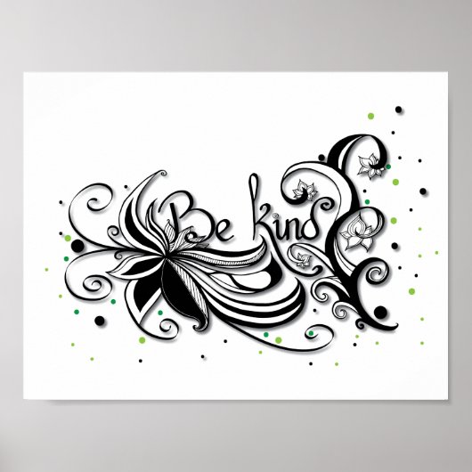 BEN ER EEN SOORT! Inspirerend kalligrafie Poster (Voorkant)