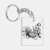 BEN ER EEN SOORT! Inspirerend kalligrafie Sleutelhanger (Voorkant Links)