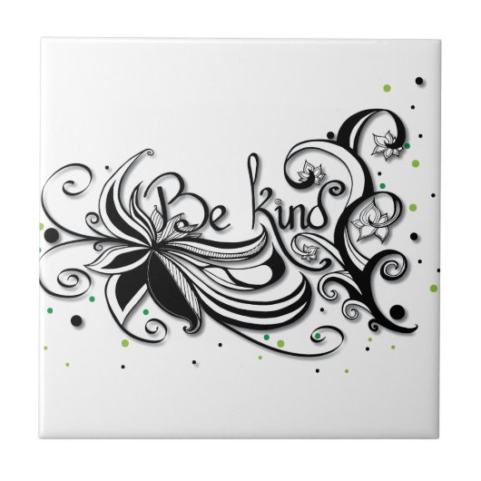 BEN ER EEN SOORT! Inspirerend kalligrafie Tegeltje (Voorkant)