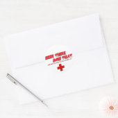 Ben er geweest, heb dat gedaan: Ouch! Ronde Sticker (Envelop)