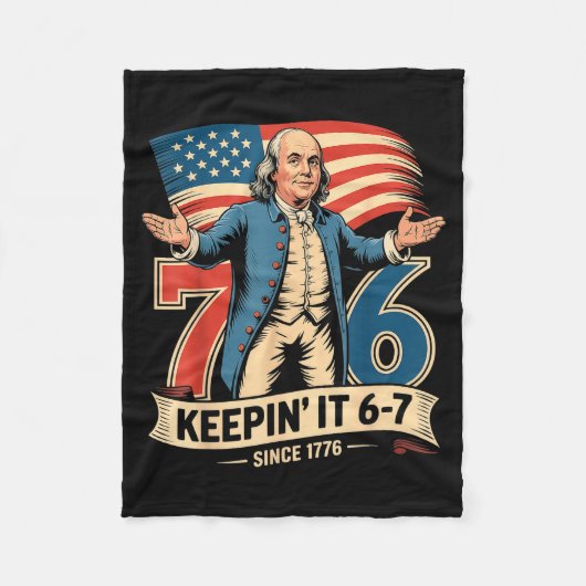 Ben Franklin 67 Meme Keen It 7-6 History Teacher S Fleece Deken (Voorkant)