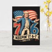 Ben Franklin 67 Meme Keepin It 7-6 Geschiedenisler Kaart (Gele Bloem)