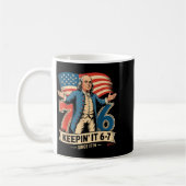 Ben Franklin 67 Meme Keepin It 7-6 Geschiedenisler Koffiemok (Links)
