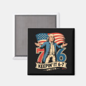 Ben Franklin 67 Meme Keepin It 7-6 Geschiedenisler Magneet (Voorkant / Achterkant)