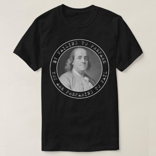 Ben Franklin Benjamin Franklin Quote Circles T-shirt (Design voorkant)