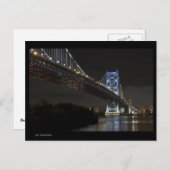 Ben Franklin Bridge Briefkaart (Voorkant / Achterkant)