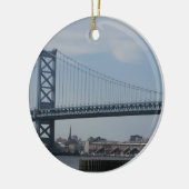 Ben Franklin Bridge Keramisch Ornament (Links)