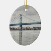 Ben Franklin Bridge Keramisch Ornament (Rechts)