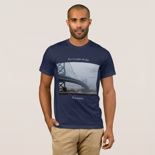 Ben Franklin Bridge Philadelphia T-shirt (Voorkant volledig)