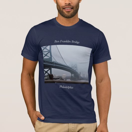 Ben Franklin Bridge Philadelphia T-shirt (Voorkant)