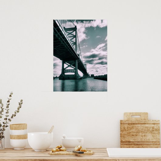 Ben Franklin bridge Poster (Keuken)
