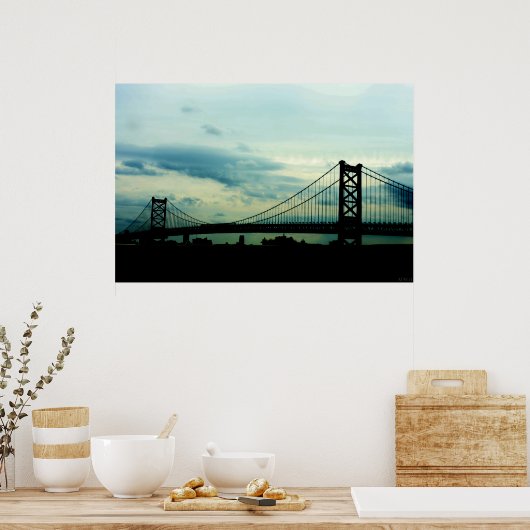 Ben Franklin Bridge Poster (Keuken)