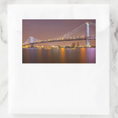 Ben Franklin Bridge Rechthoekige Sticker (Tas)