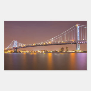 Ben Franklin Bridge Rechthoekige Sticker