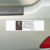 Ben Franklin Citaat 2b Bumpersticker (Op auto)