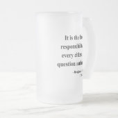 Ben Franklin Citaat 3a Matglas Bierpul (Voorkant rechts)