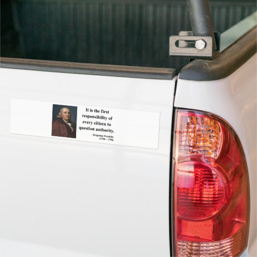Ben Franklin Citaat 3b Bumpersticker (Op Truck)