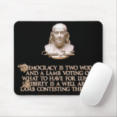 Ben Franklin citeert: 2 Wolven en een goed bewapen Muismat (Met muis)